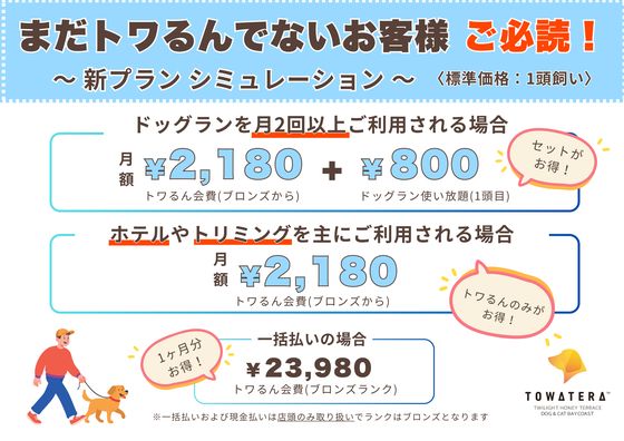 標準価格(1頭飼い)